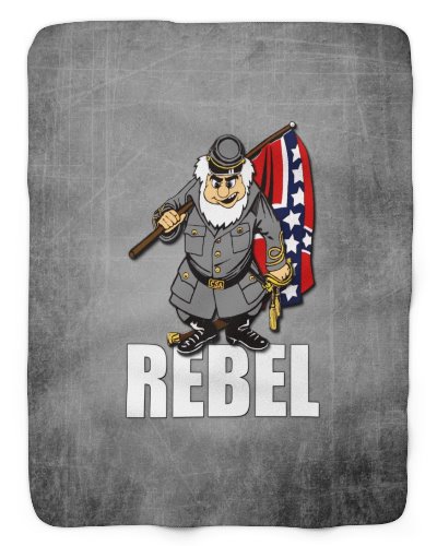 Rebel cartoon character sherpa fleece blanket